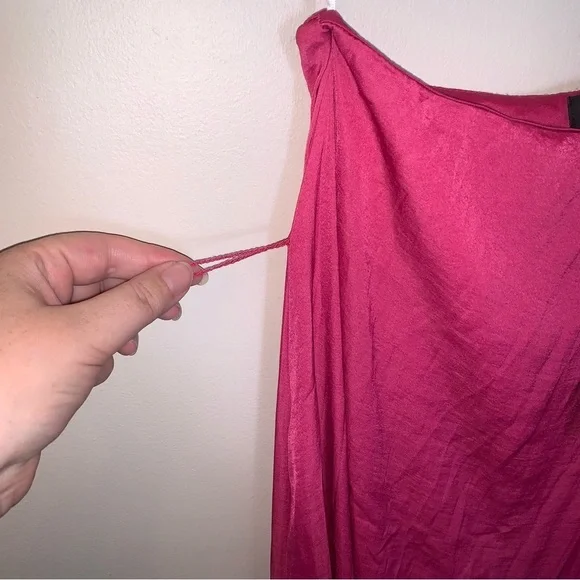 Lulu's Goddess Aura Fuchsia One-Shoulder Maxi Dress - Picture 8 of 12